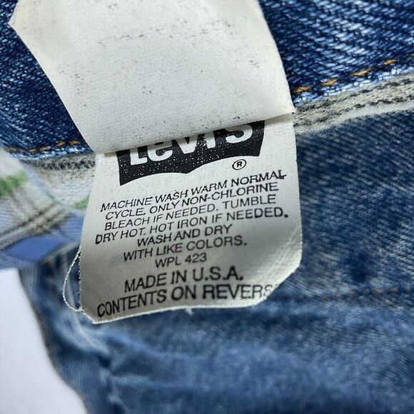 Vtg Levis Jacket Mens Large Flannel Lined Denim Trucker Made USA 90s Western Y2K - Picture 14 of 16